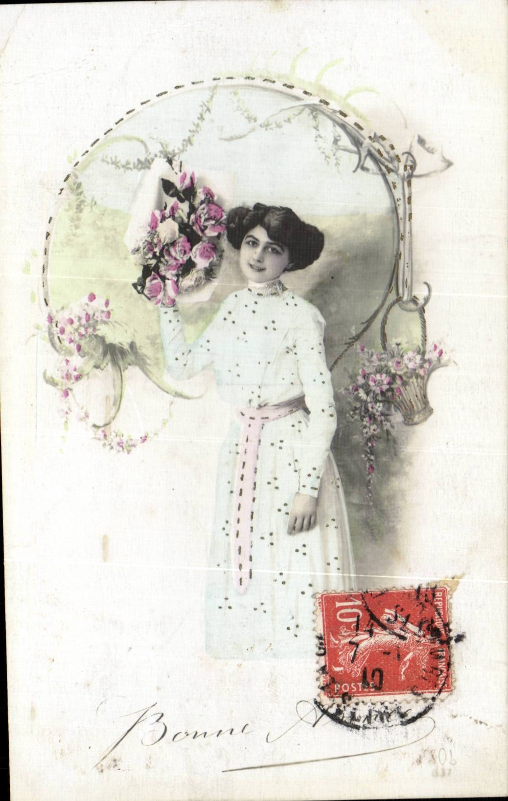 Fantaisie Femme elegante - CPA -