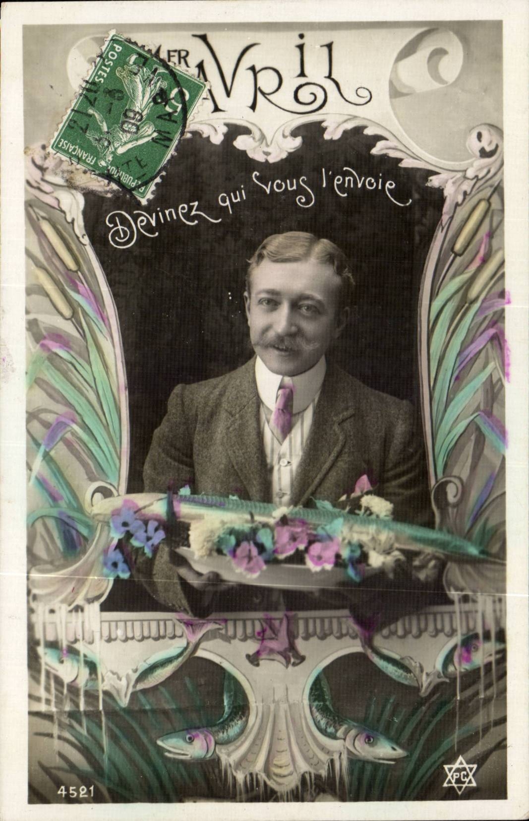 Portrait d'homme — avril — éditeur F.C.X. n° 4521
