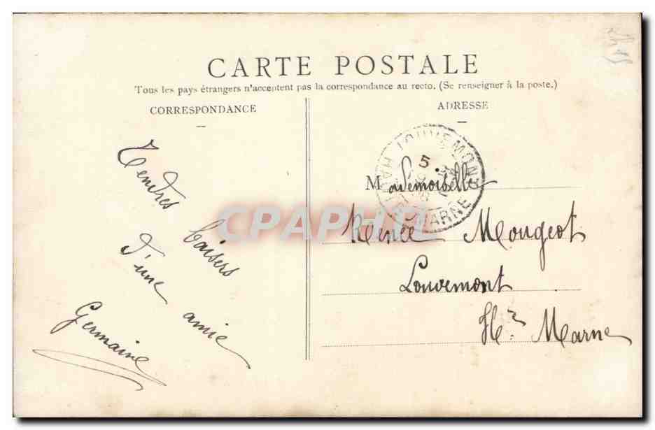 Femme dans un cadre de roses — carte postale de l'Afrique française — n°340 — Verso