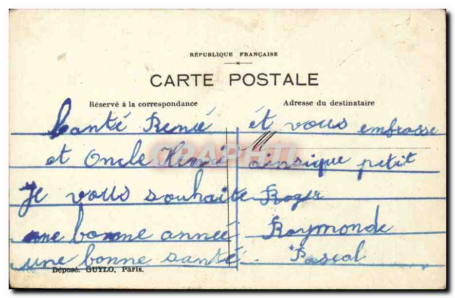 Fantaisie Fete - Bonne Annee - Les Roses - CPA - — Rückseite