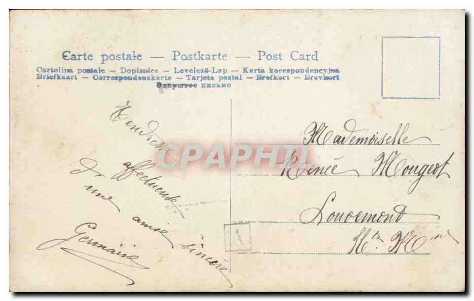 Fantaisie - Couple - Un Petit Flirt CPA  — Rückseite