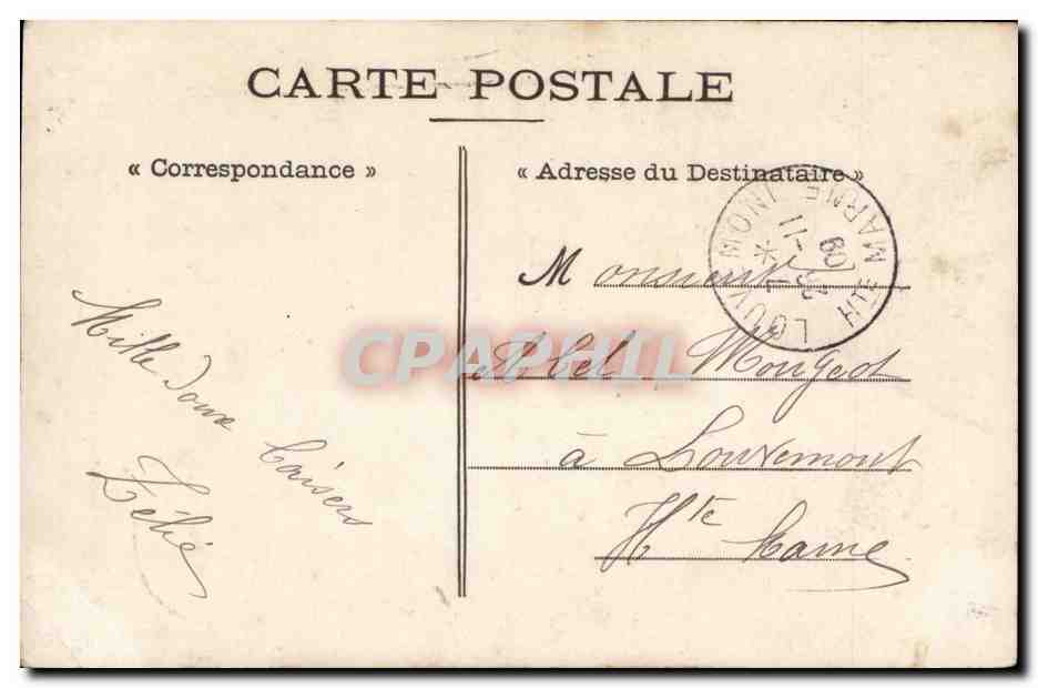 Fantaisie - Couple - J'ai su dans vos beaux yeux lire votre pansee CPA  — Rückseite