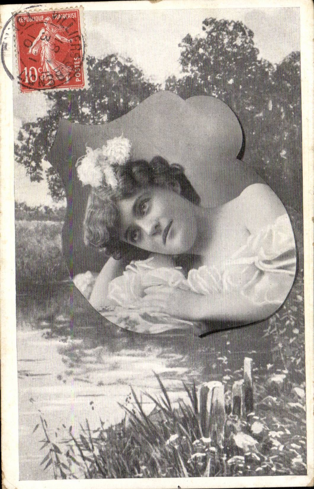 Fantaisie - Jolie Femme CPA 