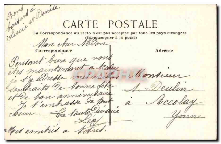CPA Fantaisie Bon anniversaire — Rückseite