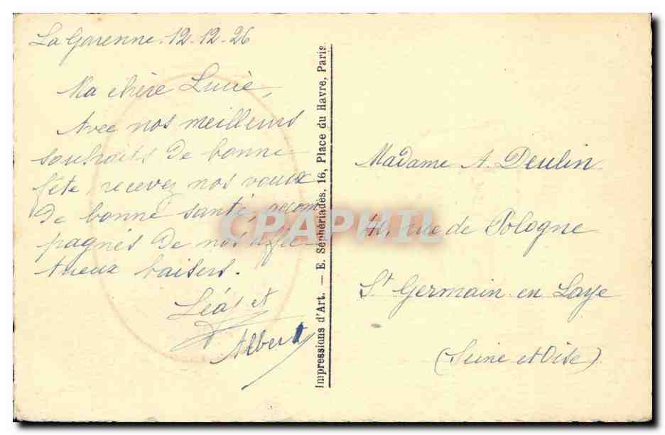 CPA Fantaisie Fleurs Bonne fete — Rückseite