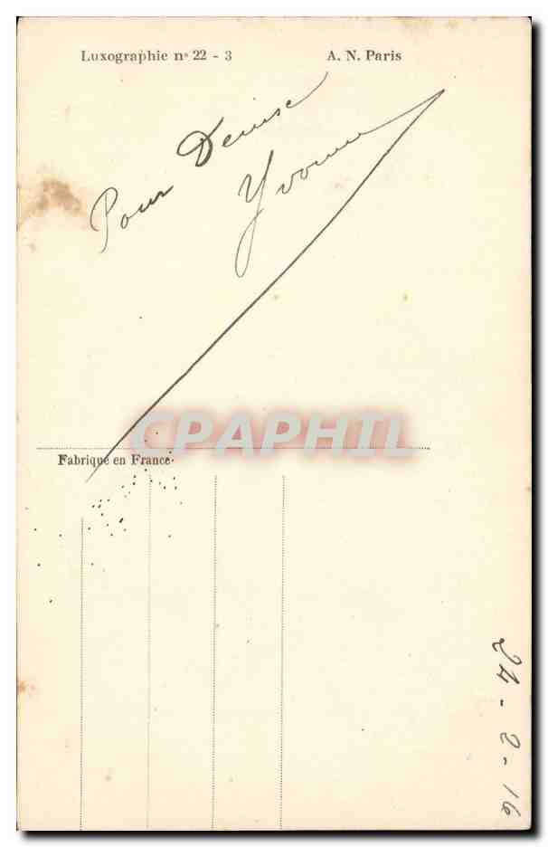 CPA Fantaisie Fleurs Roses — Rückseite