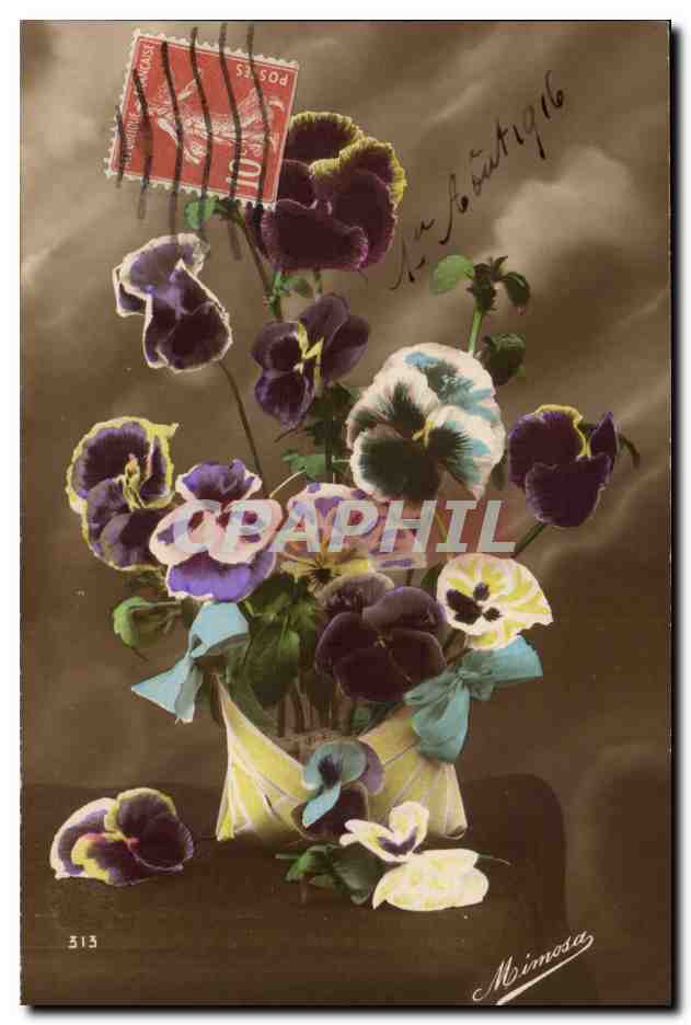 CPA Fantaisie Fleurs Roses