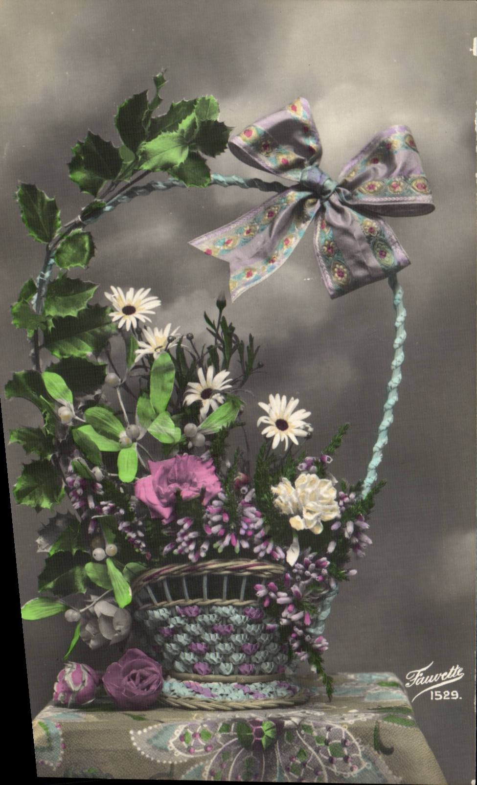 CPA Fantaisie Fleurs