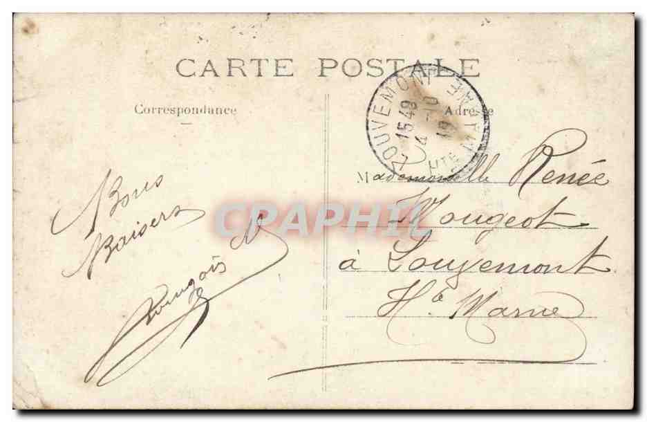 CARTE PHOTO Jeune homme (Orleans Louveciennes famille Mougeot) — Back