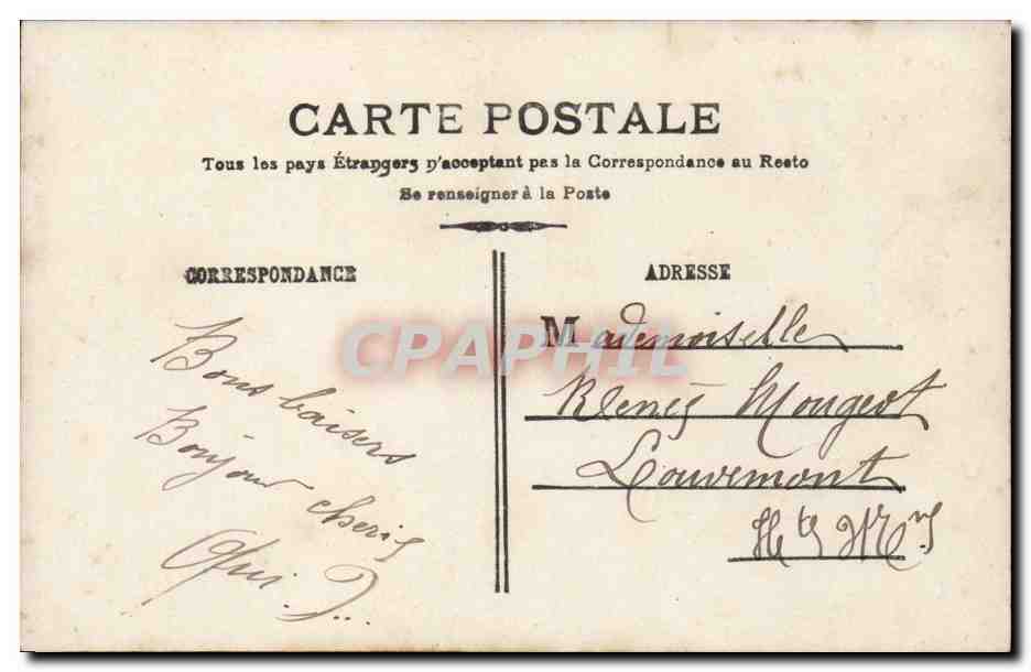 Couple devant un portail de roses — éditeur anonyme, n°38 — Reverso