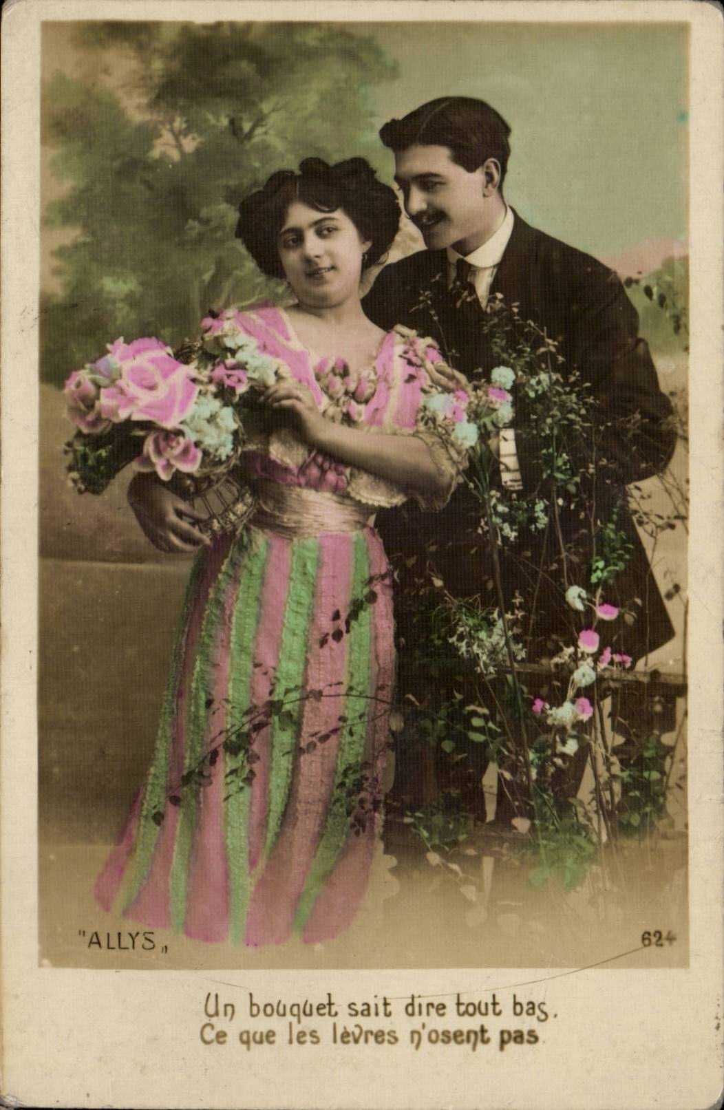 Un bouquet sait dire tout bas — Ce que les lèvres n'osent pas — "ALLYYS" n°624
