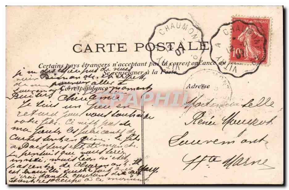 Man with mustache — with bouquet of flowers — unidentified publisher — Back