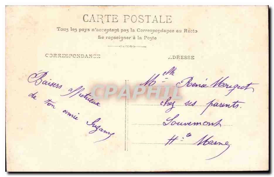 Junge Frau mit Blumenstrauß — E.L.D. n°4103 — Rückseite