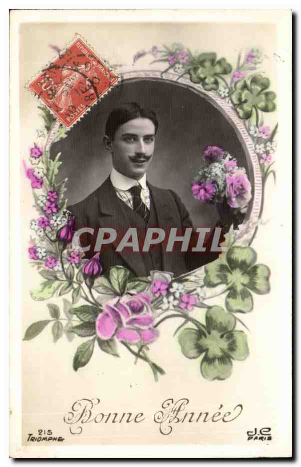 Portrait d'homme — Bonne Année — J.E. Paris, n°215