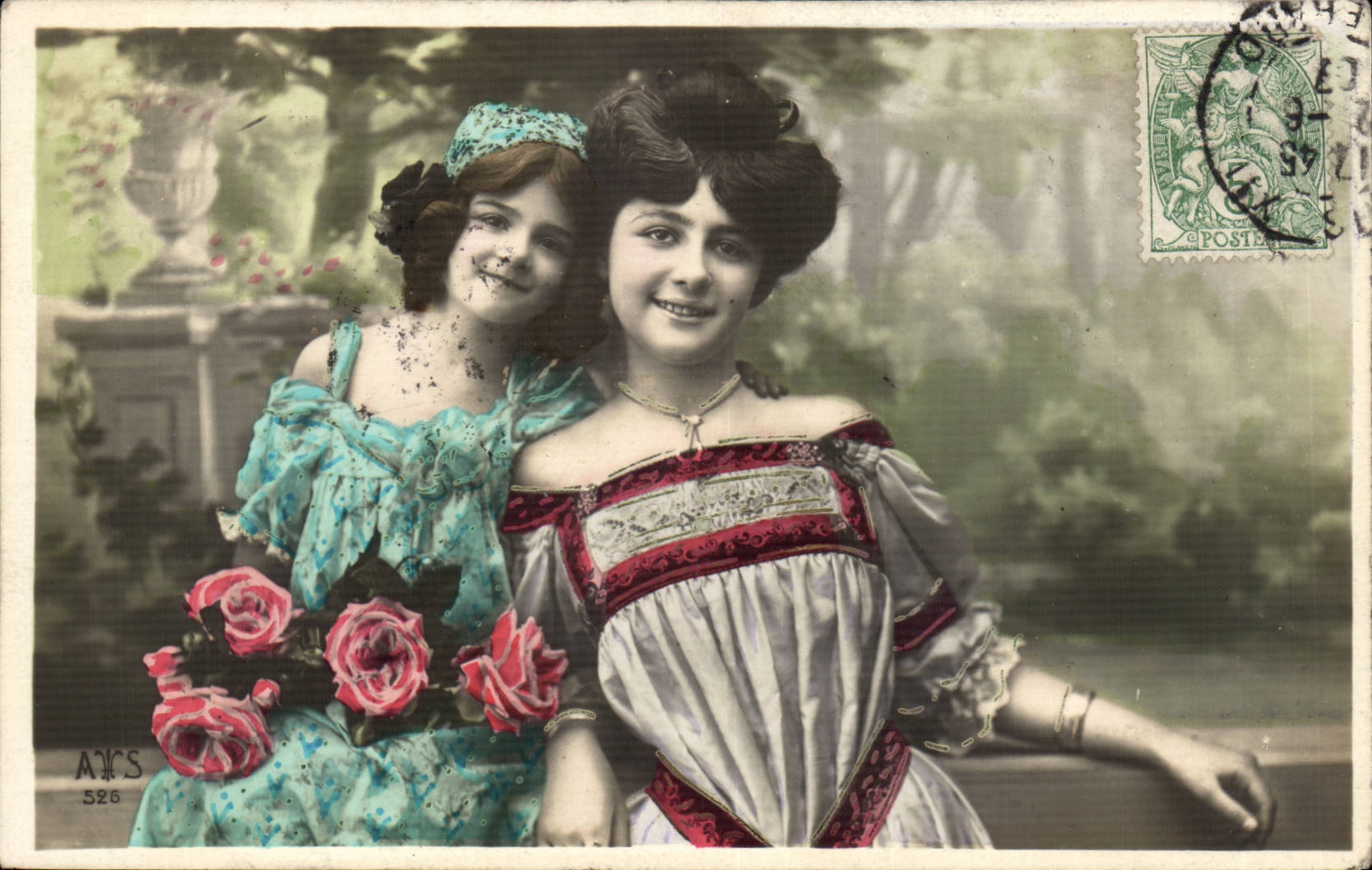 Fantaisie - Enfant - Femme - Mother and child smiling - CPA 