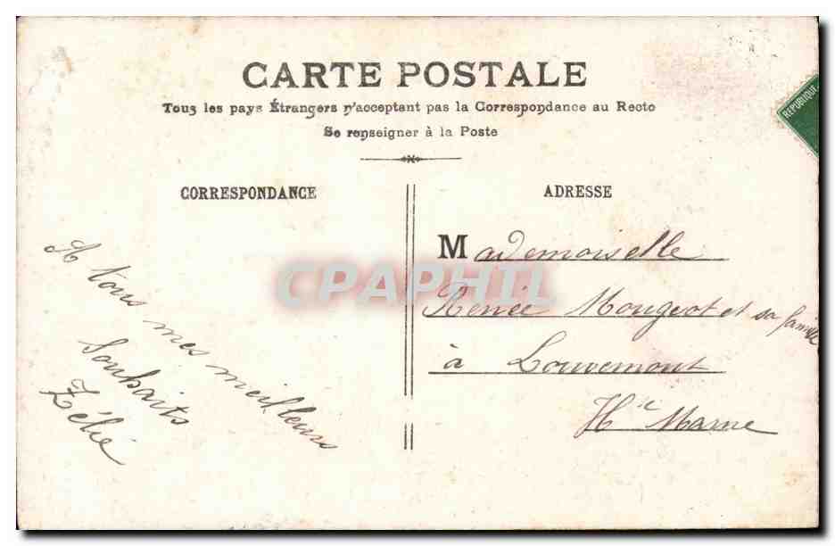 Femme tenant un trèfle à quatre feuilles — Bonne Année — éditeur Lélie, n°84 — Verso