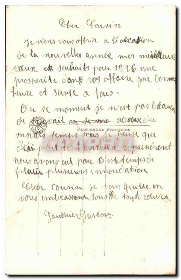 Fantaisie - Bonne Annee - Holly - CPA  — Rückseite