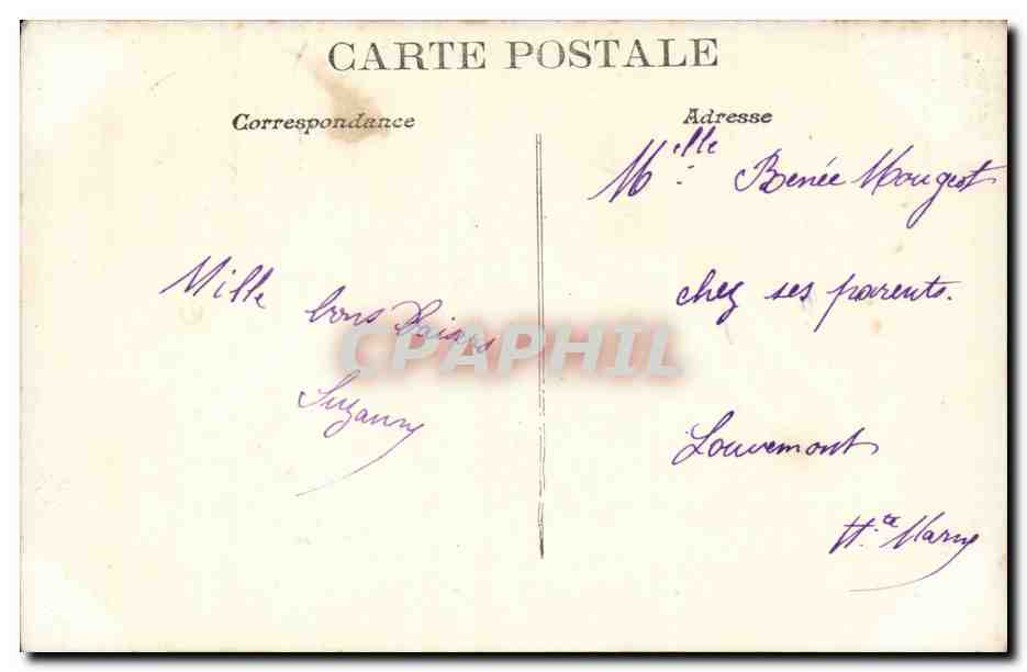 Couple au bord d'un étang — AXS 543 — éditeur AXS — Verso