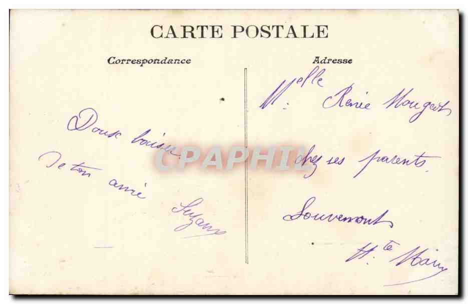 Couple au bord d'un étang — scène romantique — éditeur ATS n°545 — Verso