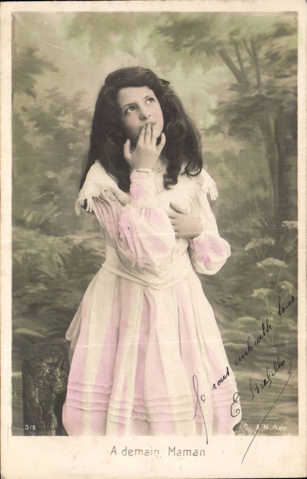 Fantaisie - Enfant - A demain Maman i - breathtaking little girl - CPA 