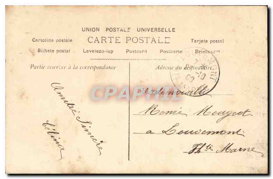 Fantaisie - Couple - Les Mains crispees c'est le delire - CPA  — Rückseite