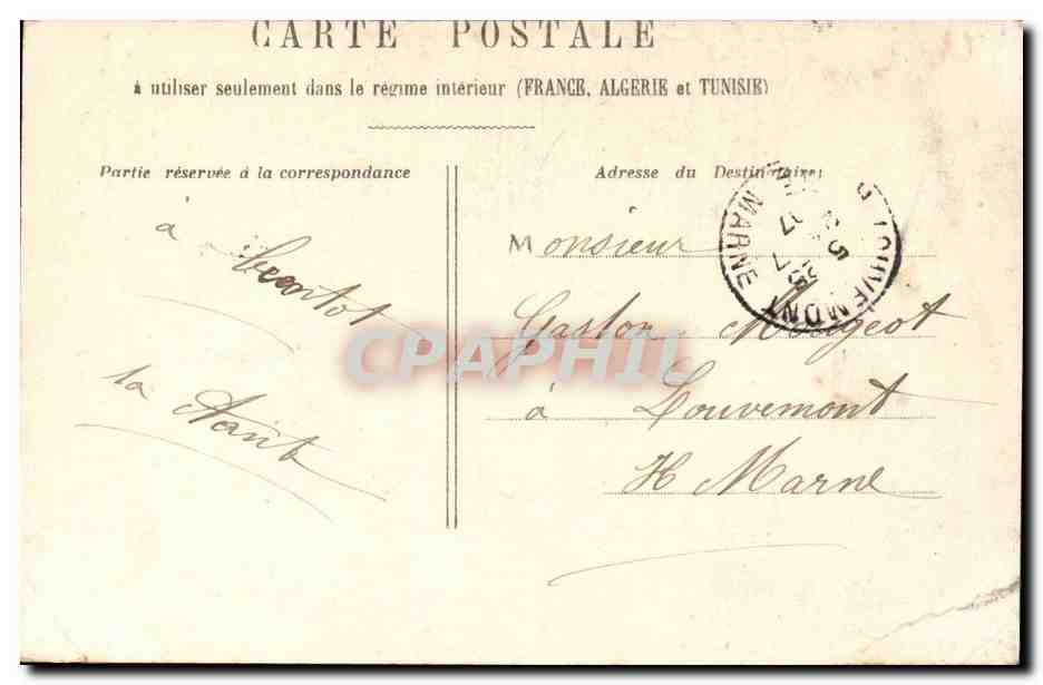 Fantaisie - Enfant - Spectacle -Theatre - Gaston - Oh Pardon mon ami mon comarade - series de 6 - CPA  — Rückseite