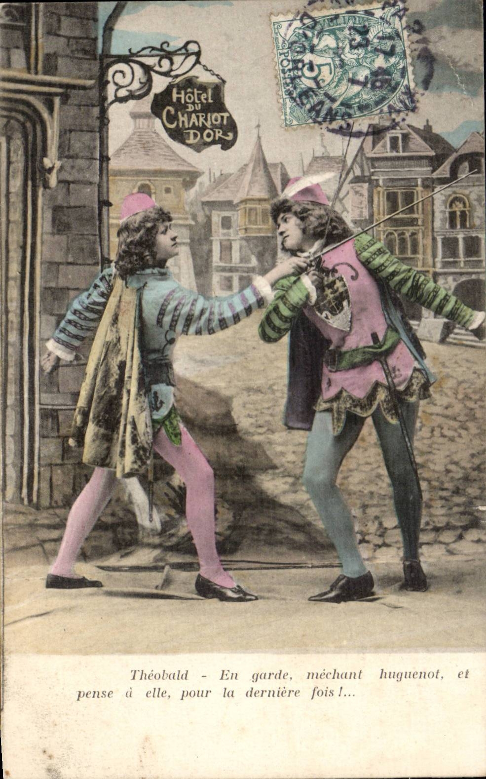 Fantaisie - Enfant - Spectacle -Theatre - Theobald - En Garde - series de 6 - CPA 