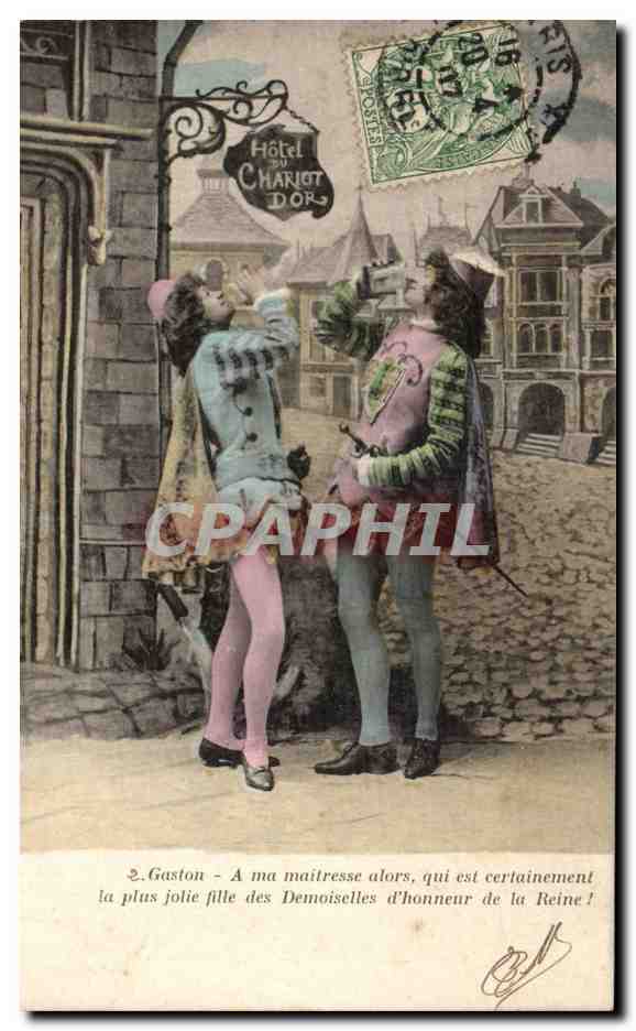 Fantaisie - Enfant - Spectacle -Theatre - Gaston - a ma maitresse - d'honneur de la Reine - series de 6 - CPA 