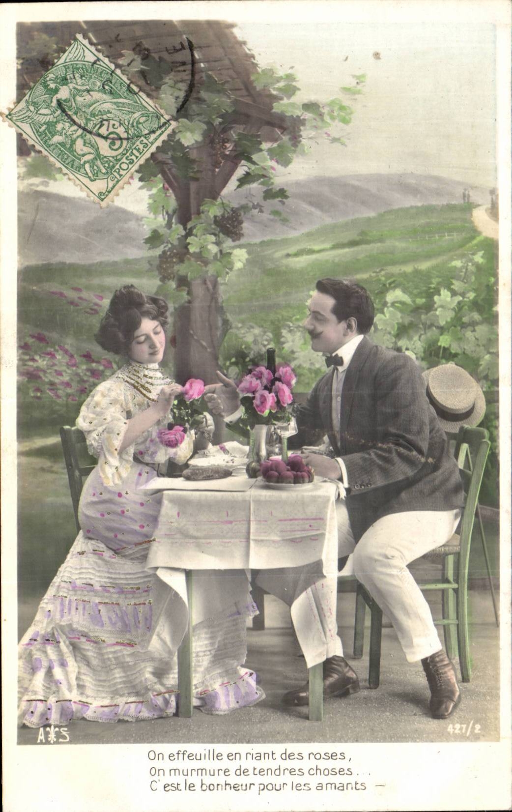 Amants sous un treillis de vignes — texte poétique — éditeur A*5, n° 427/2