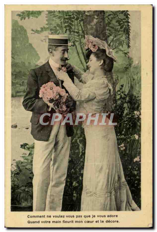 Couple en extérieur — texte amoureux — éditeur inconnu