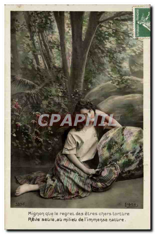 Frau allein in der Natur — Werk des Künstlers 'Crène' — Ausgabe 3336
