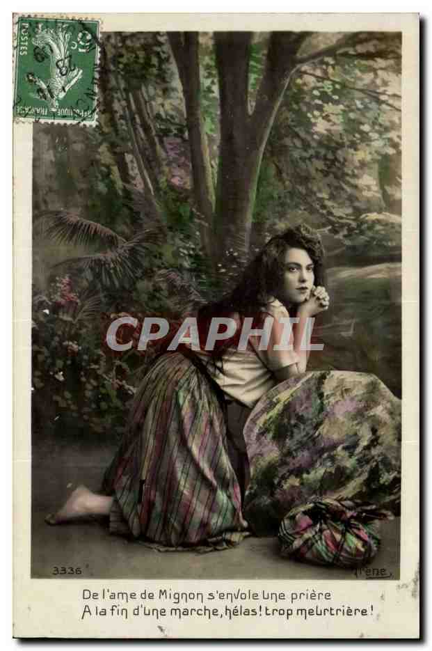 Femme assise dans un jardin — texte poétique — éditeur inconnu, n° 3336