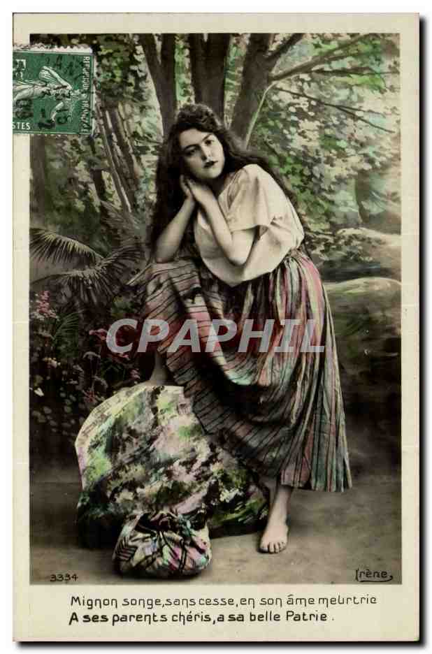 Jeune femme en forêt — poème patriotique — Irène, n° 3334