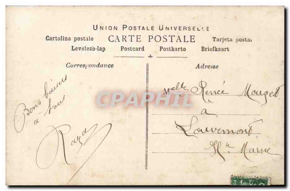 Jeune femme en forêt — poème patriotique — Irène, n° 3334 — Achterkant