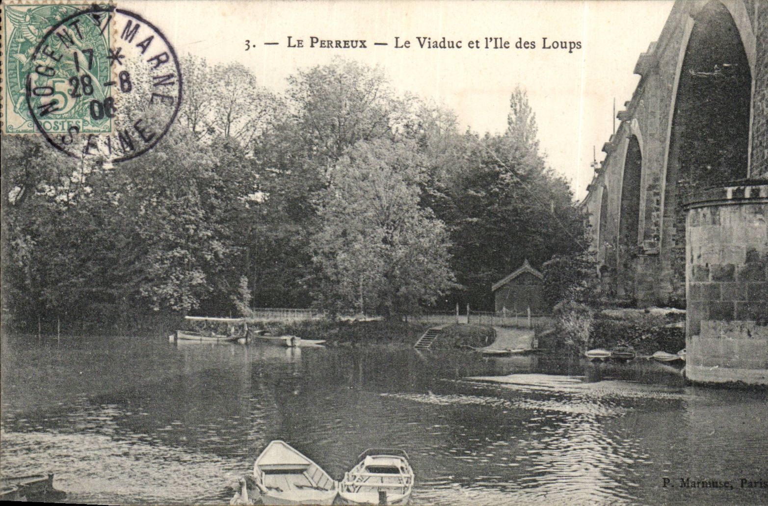 Le Perreux CPA Le viaduc et l'ile aux loups