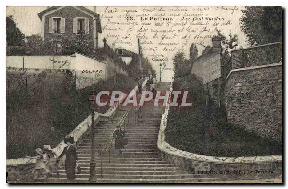Le Perreux CPA Les cent marches