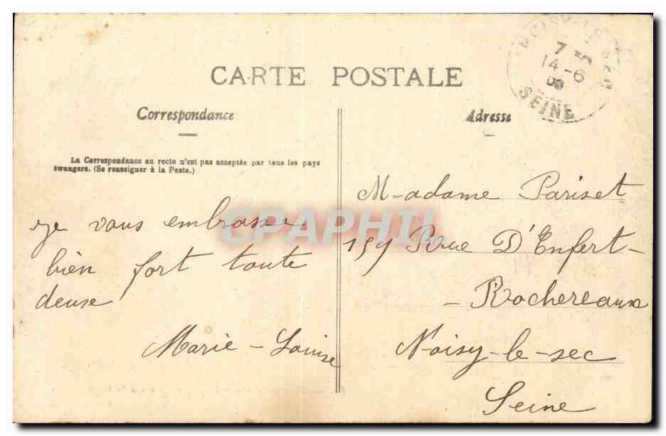 Mantes - Un coin pittoresque sur la Vaucouleurs — Aneeelin, éditeur, n°59 — Rückseite