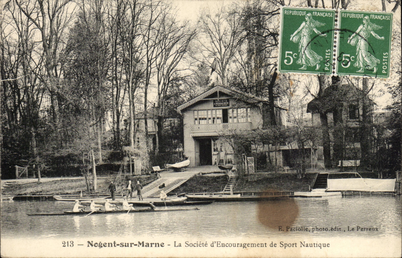 Nogent-sur-Marne — La Société d'Encouragement de Sport Nautique — E. Faciolle, foto. edit., Le Perreux