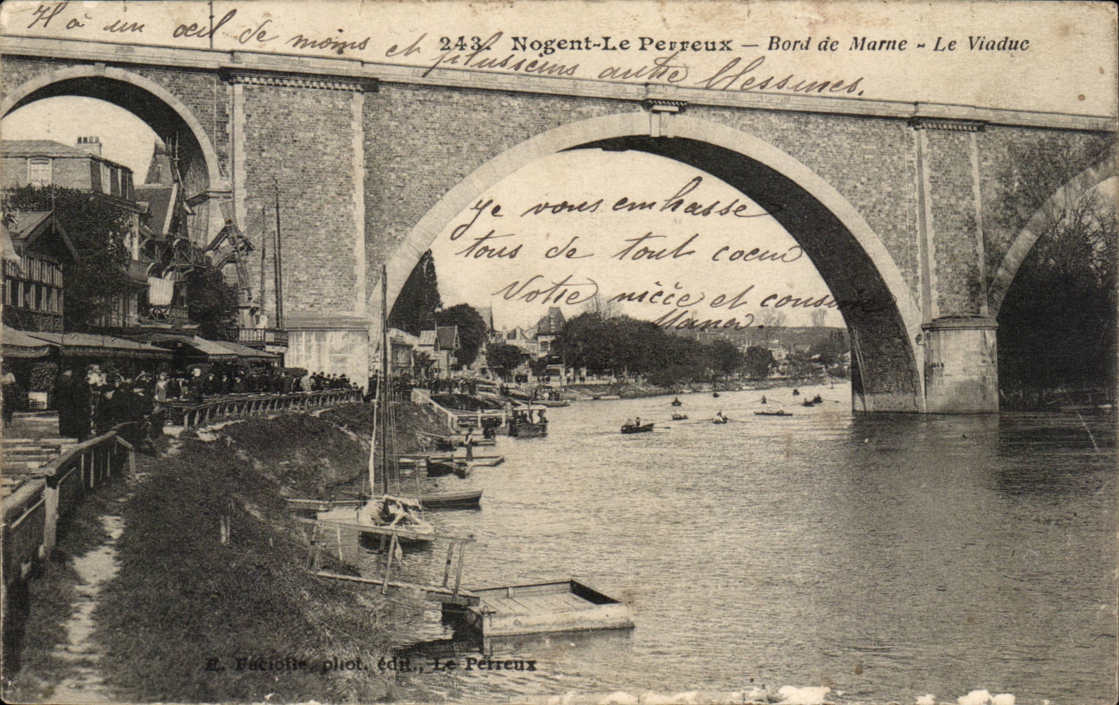 Nogent sur Marne CPA Bord de Marne Le viaduxc (moulin mill)