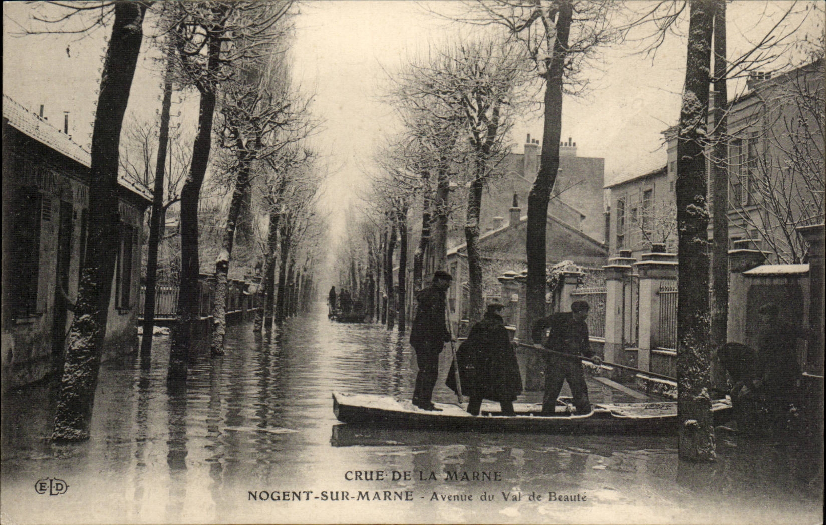 Nogent sur Marne CPA Crue de la Seine Avenue du Val de Beaute