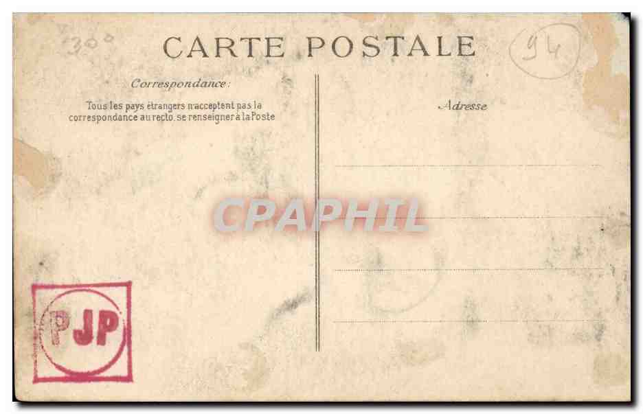Nogent sur Marne CPA Garnier et Vallet traques dans un pavillon Nuit du 14 au 15 mai 1912 Matelas ayant servi (crime) — Back