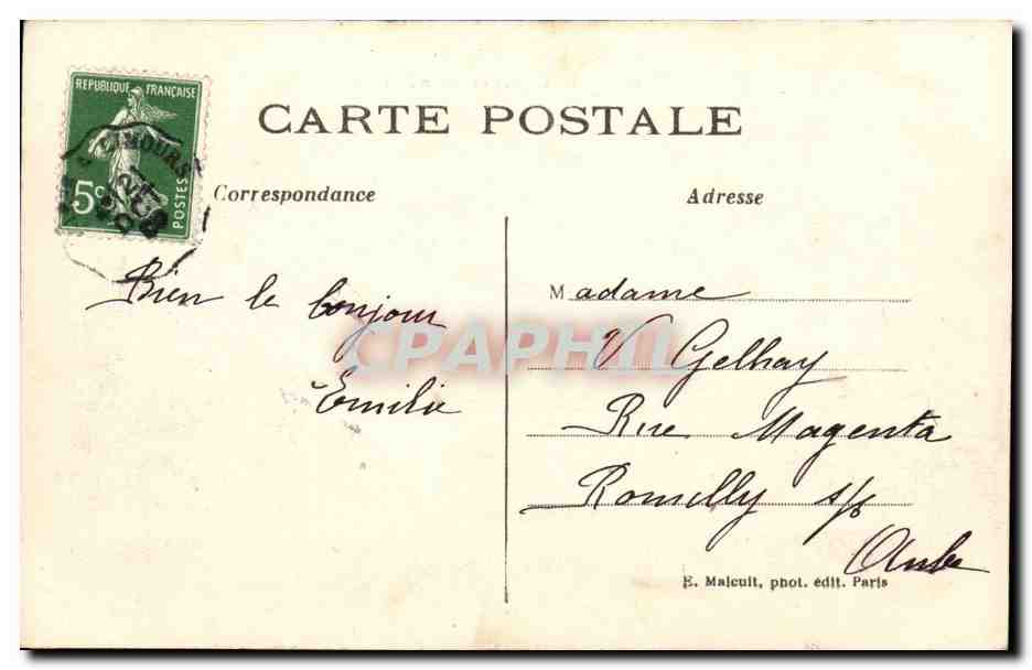 Palaiseau CPA Propriete de George SAnd — Rückseite