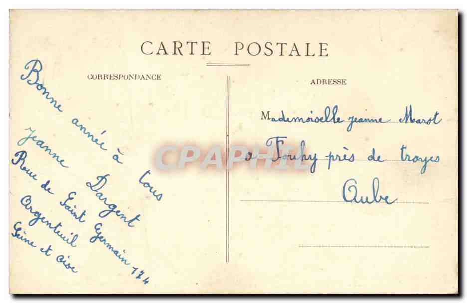 Pontoise CPA Le cure de Pontoise  — Back