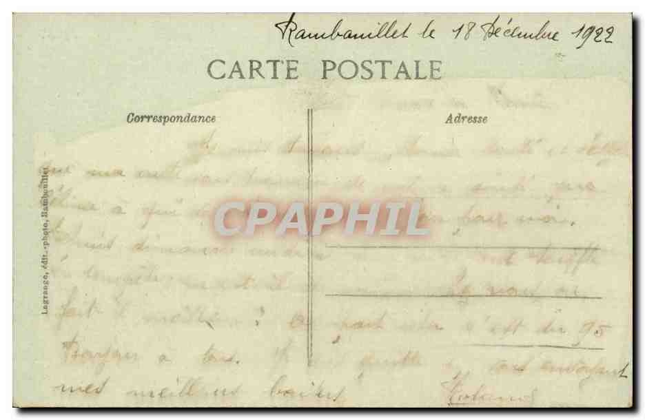 Cerf aux abois — Forêt de Rambouillet — Équillage de Bonnelles — Reverso