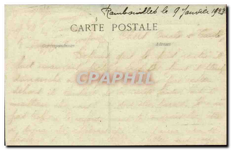 Rambouillet CPA 4eme regiment de hussards l'entree du quartier (militaria) — Rückseite