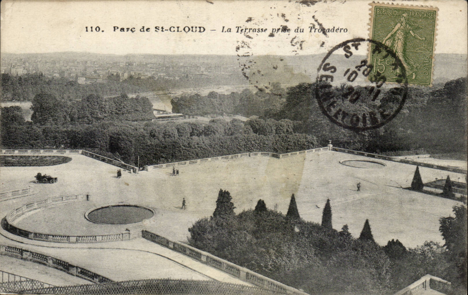 Parc de St Cloud CPA La terrasse prise du Trocadero