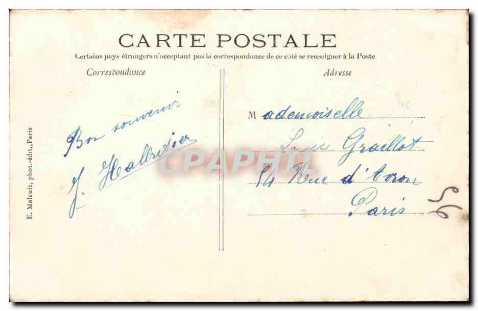 Saint Maur des Fosses CPA La rue Marinville et les ecoles — Rückseite