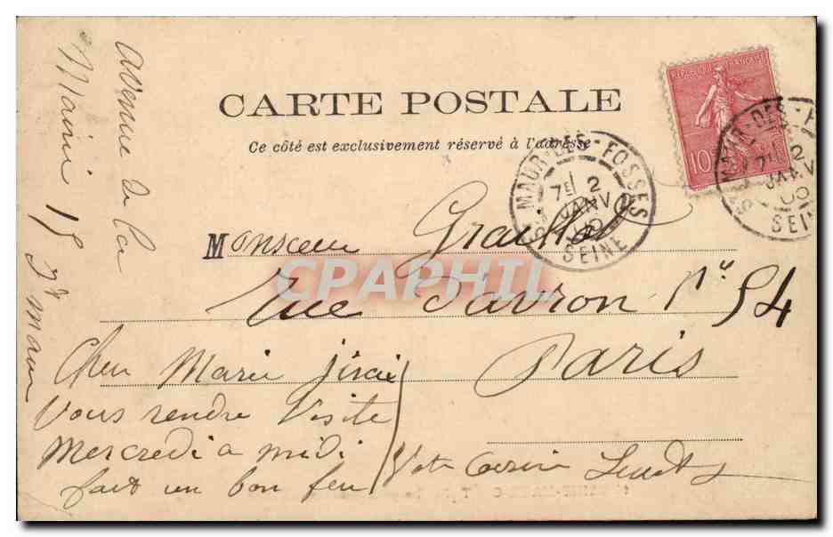 Saint Maur Creteil CPA Le petit bras de la Marne — Rückseite
