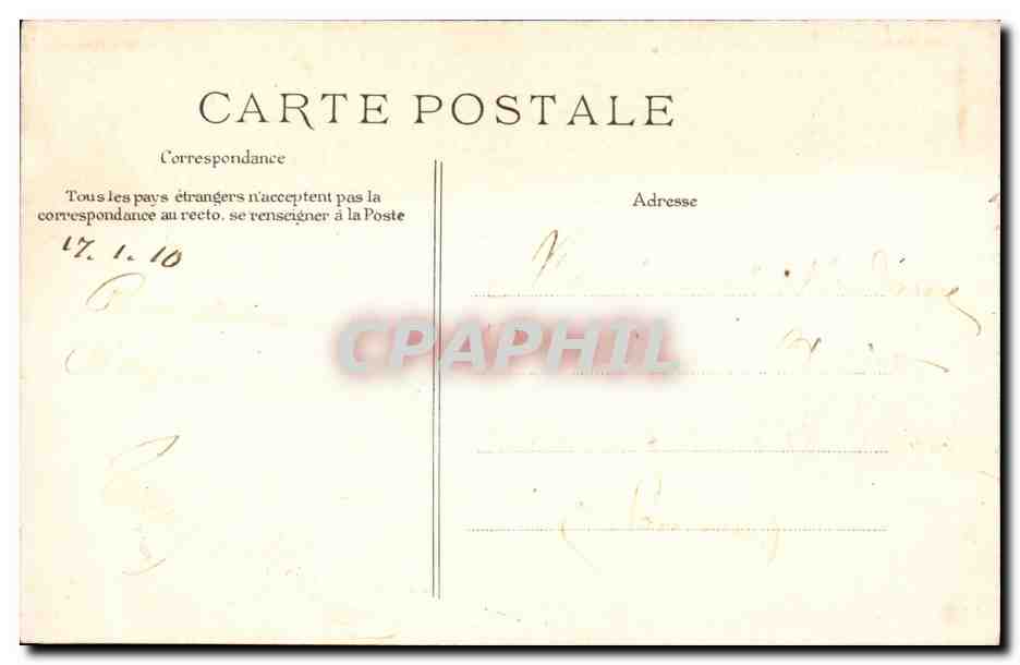 CPA Parc de Versailles Grandes eaux Bassin de Neptune — Verso