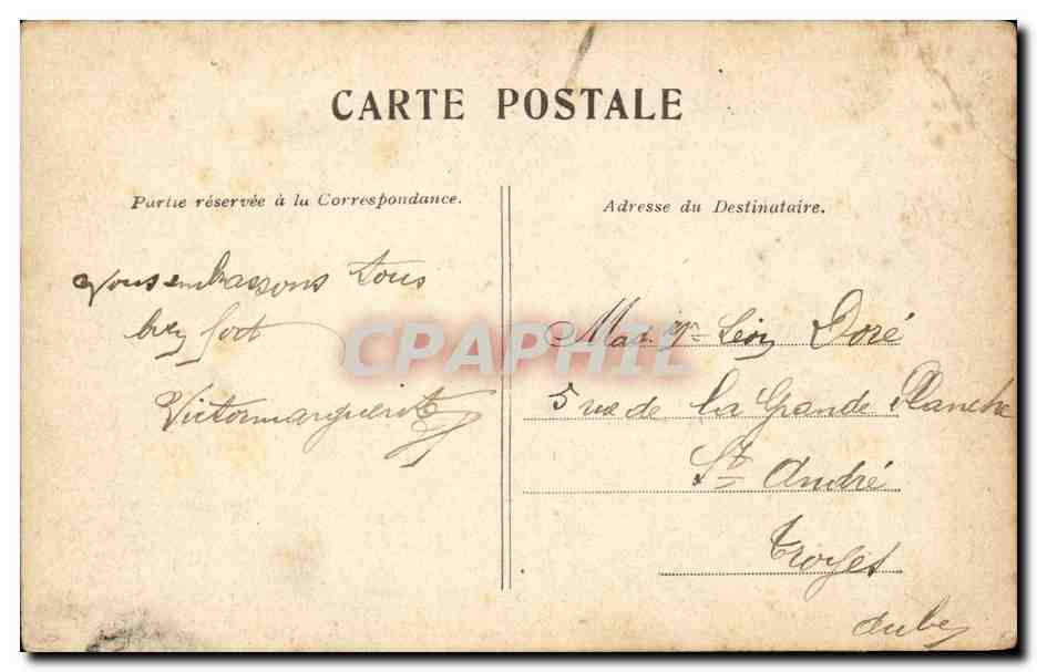 Versailles CPA Le parc Bassin de Latone — Verso